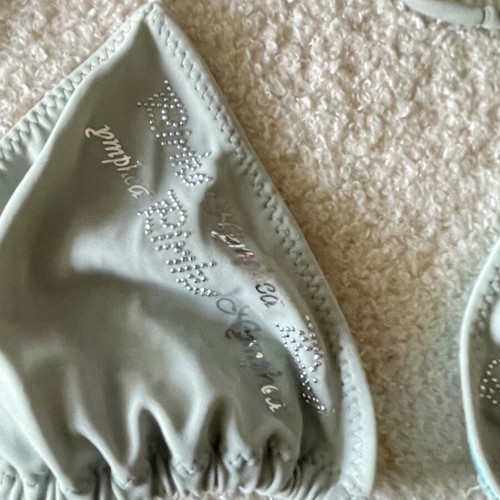 Pinko bikini top used, size M, grey and blue