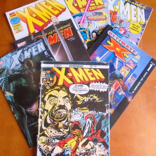 X-Men #1 comic pack of 7 used Greek editions