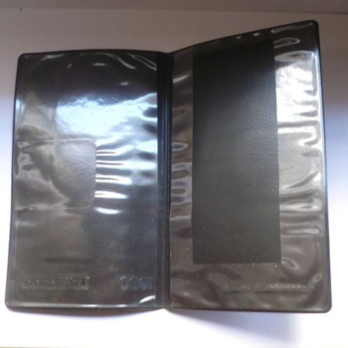 Vintage Lufthansa two black ticket or passport holders 1977-1980 like new