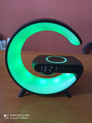 LED lamp with Bluetooth speaker, wireless charging and digital clock new
