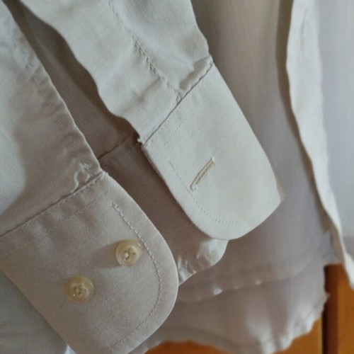 Men's long-sleeve beige shirt L