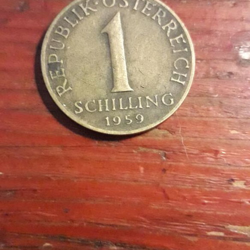 1 Schilling Austria coins used, pack of 4 copper
