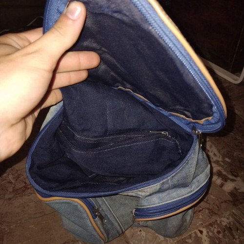 Wendy denim backpack like new with multiple pockets