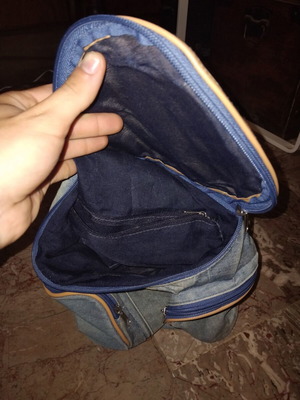 Wendy denim backpack like new with multiple pockets