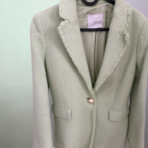 Mango green coat like new