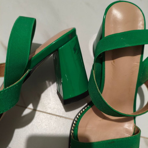 Green sandals used, sizes 37 and 37.5