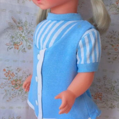 Vintage Zapf doll 56 cm like new, mechanical, 70s