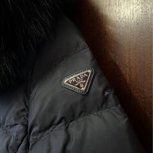 Prada women's jacket like new, size 42, dark blue, warm down filling