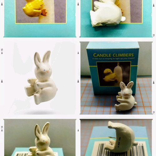 Vintage Hallmark candle climber bunny decoration new