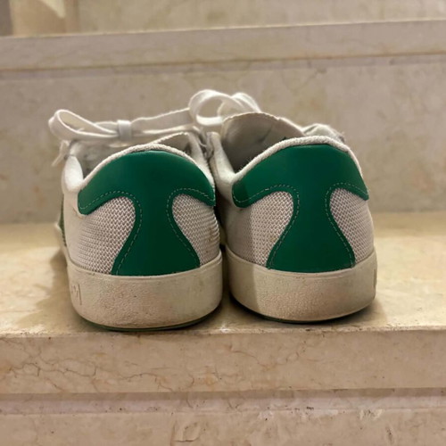 Adidas sneakers size 38.5 like new, white and green
