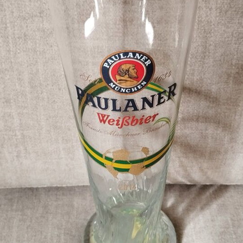 Paulaner collectible 500ml beer glass World Cup Brazil 2014 new