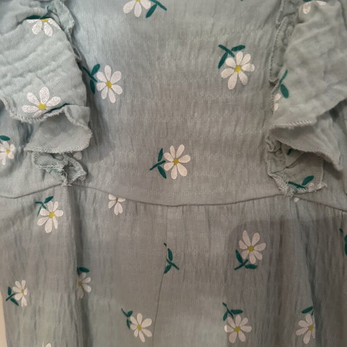 Zara jumpsuit with floral print, turquoise, size 104 cm