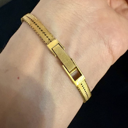 Eska Swiss gold bracelet watch 18 carat vintage