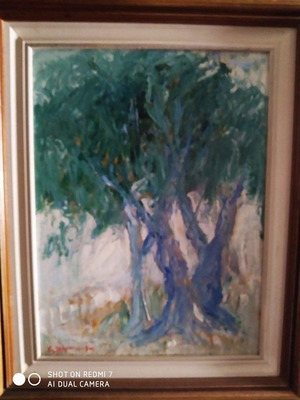 Oil painting by G. Iliopoulos like new, signed, 46x56 cm