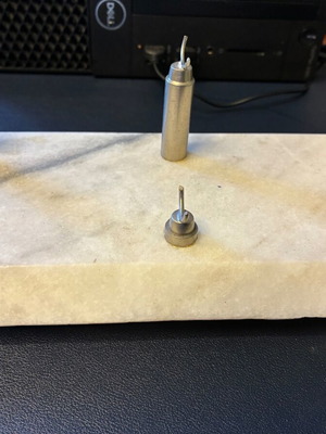 Винтидж мраморен офис комплект употребяван с нож за писма и лупа