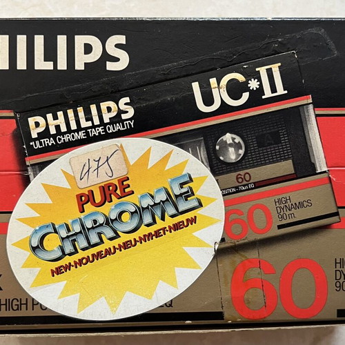 Philips UC*II chrome cassette tapes used, pack of 10