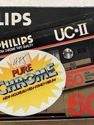 Philips UC*II chrome cassette tapes used, pack of 10