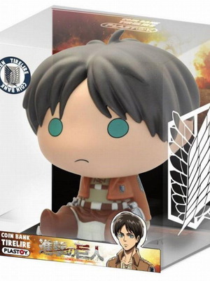 Eren Chibi Attack on Titan coin bank new 15cm