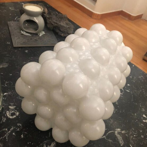 Space Age glass lamp shade large like new