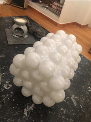Space Age glass lamp shade large like new