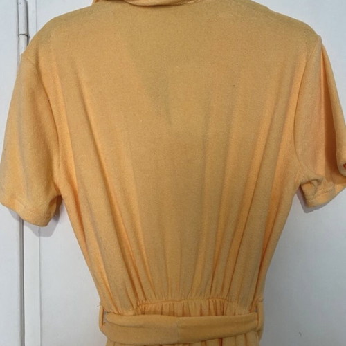 Benissimo one-piece new, terry fabric, orange, short-sleeve with belt