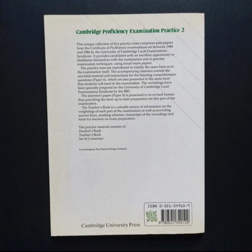 Cambridge Proficiency Examination Practice 2 like new