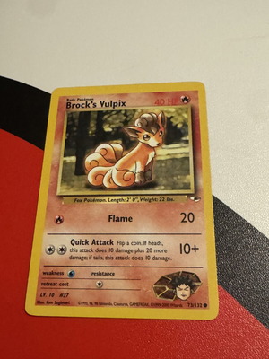 Pokémon Brock’s Vulpix Gym Card 73/132 used, very good condition