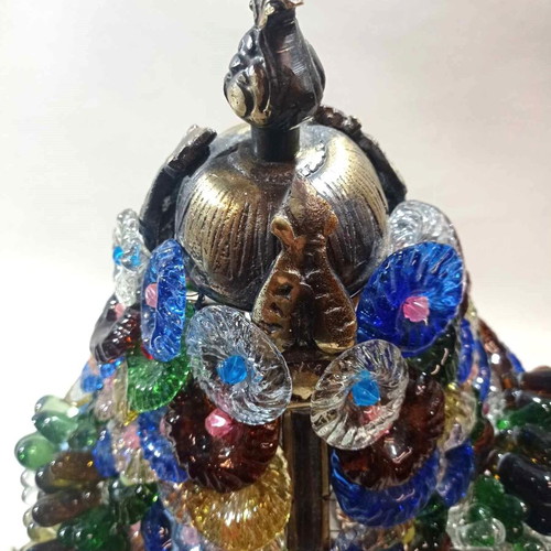 Παλιά επιτραπέζια λάμπα Murano Art Glass ιταλικής τέχνης δεκαετίας '50 σε άριστη κατάσταση
