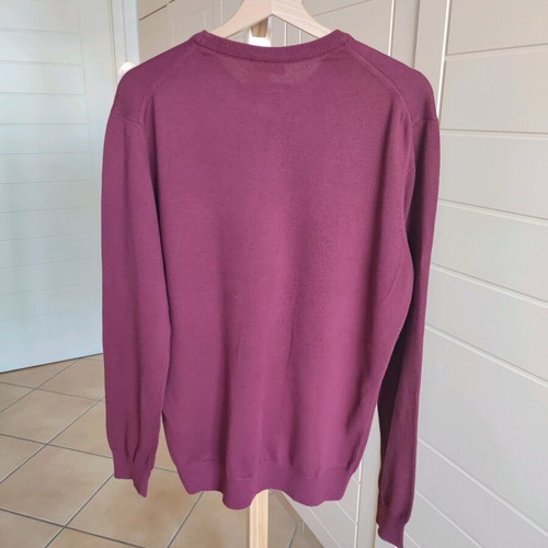 Navy & Green cotton sweater like new, burgundy, size L