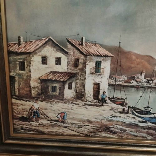 Island Landscape Painting like new 50x40 without frame