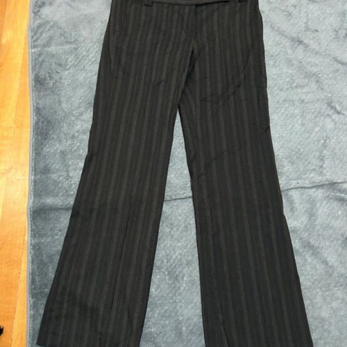 Zara striped straight-leg pants black like new