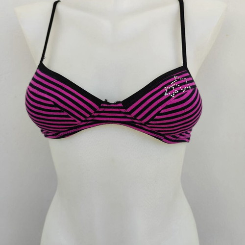 Vintage Youth Bra Size 65B Like New, Fuchsia and Black