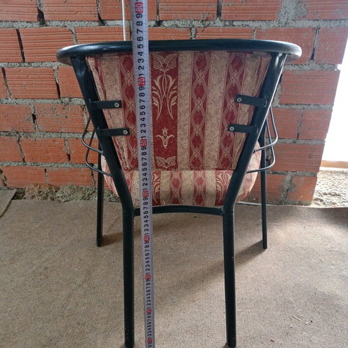 Iron chairs used, set of 47 with cushions