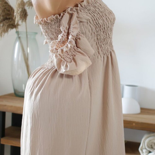 Off Shoulder Dress beige new, size S
