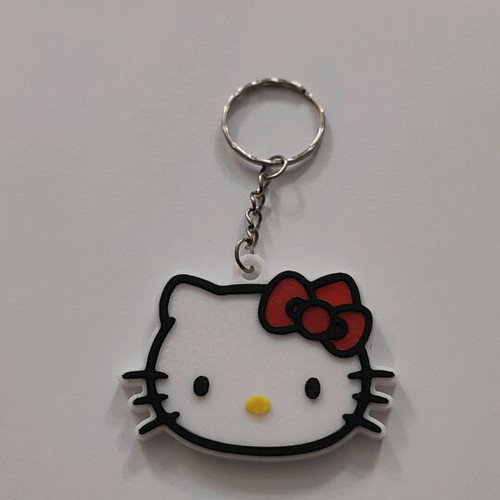 Hello Kitty 3D Printed Keychain new