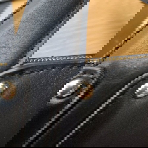 Τσάντα χειρός μαύρη γνήσιο δέρμα καινούργιο