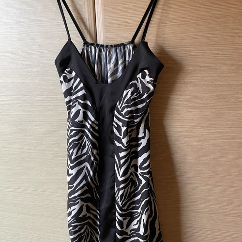 Animal Print Dress One Size like new, black and white