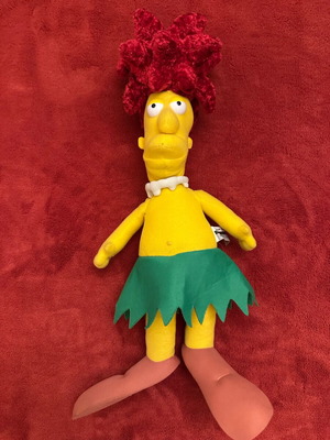 Sideshow Bob plush from The Simpsons like new, 45cm