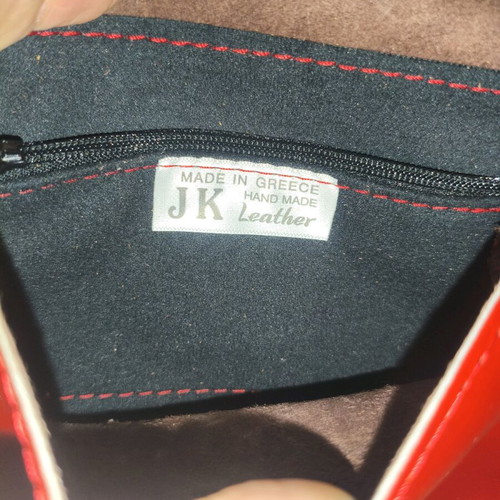 Handmade Small Crossbody Belt Bag 100% Genuine Leather JK Leather new, red