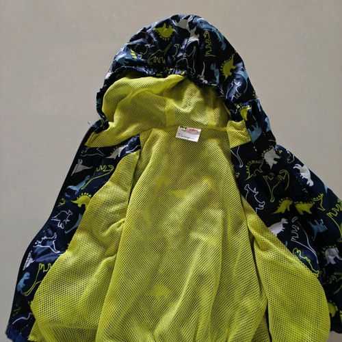Prenatal windbreaker jacket for boy 3-6 months like new, blue with dinosaurs