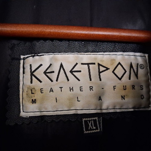 Leather coat like new, black, size XL