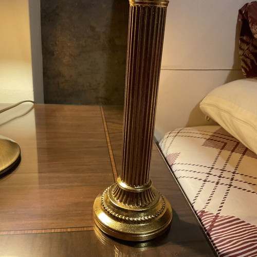 Gold metal decorative column 24 cm