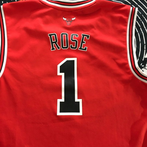Chicago Bulls Adidas Derrick Rose Jersey #1 NBA Vintage 2012 used, size S