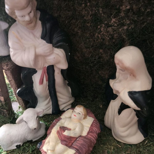 Christmas nativity set new with box and figures