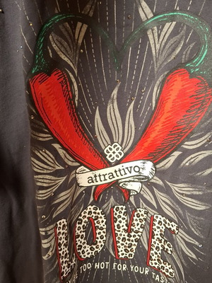 Attrattivo t-shirt καινούργιο, μαύρο, μέγεθος large