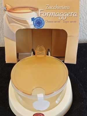 Italian cheese serving container with glass jar, new, Snips