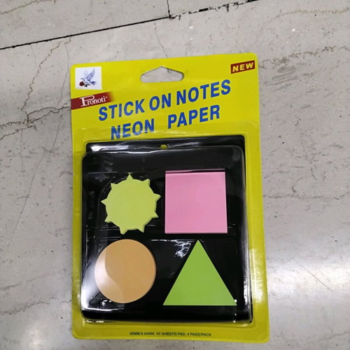 Sticky notes new, 4 different shapes, 50 sheets each