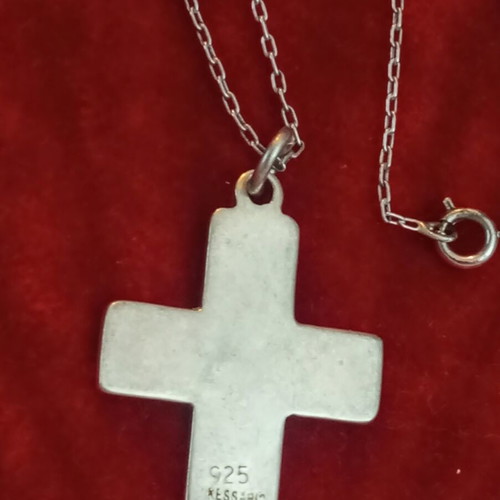 Kessaris 925 cross necklace with monogram