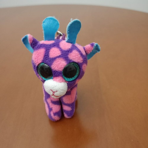 Ty Beanie Boos Safari Plush Keychain like new, colorful giraffe