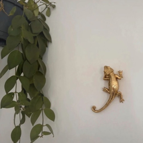 Gouden Lizard gold hagedis decoration like new